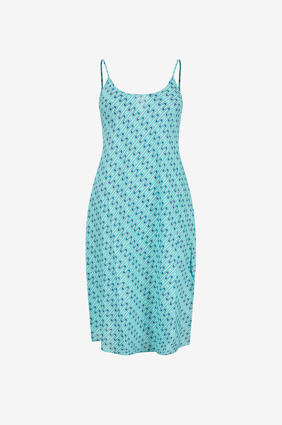 KARMA ON THE ROCKS Edo printed cotton short nightdress with straps Women LIGHT GREEN 1