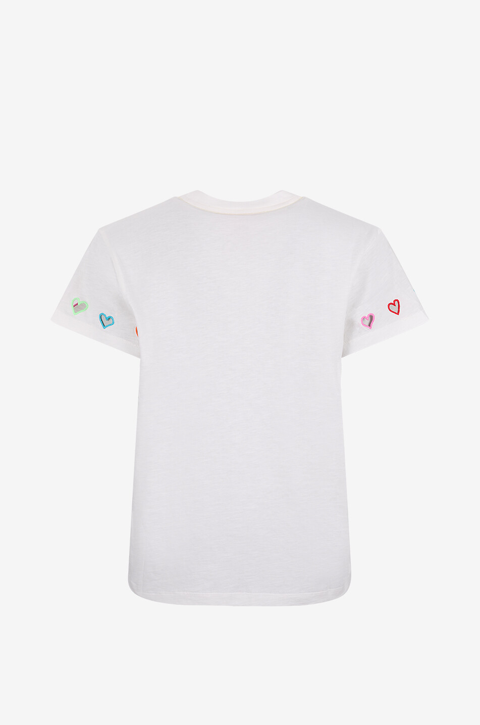 MIRA MIKATI T-shirt à col rond à découpes en coton organique Femme BLANC 2