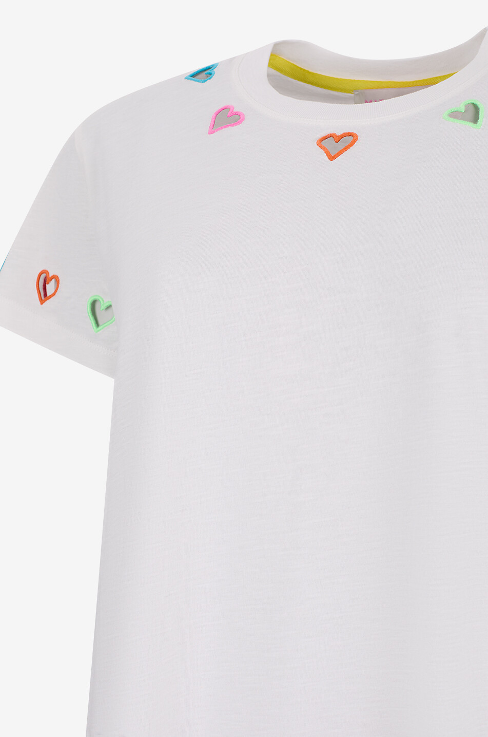 MIRA MIKATI T-shirt à col rond à découpes en coton organique Femme BLANC 3