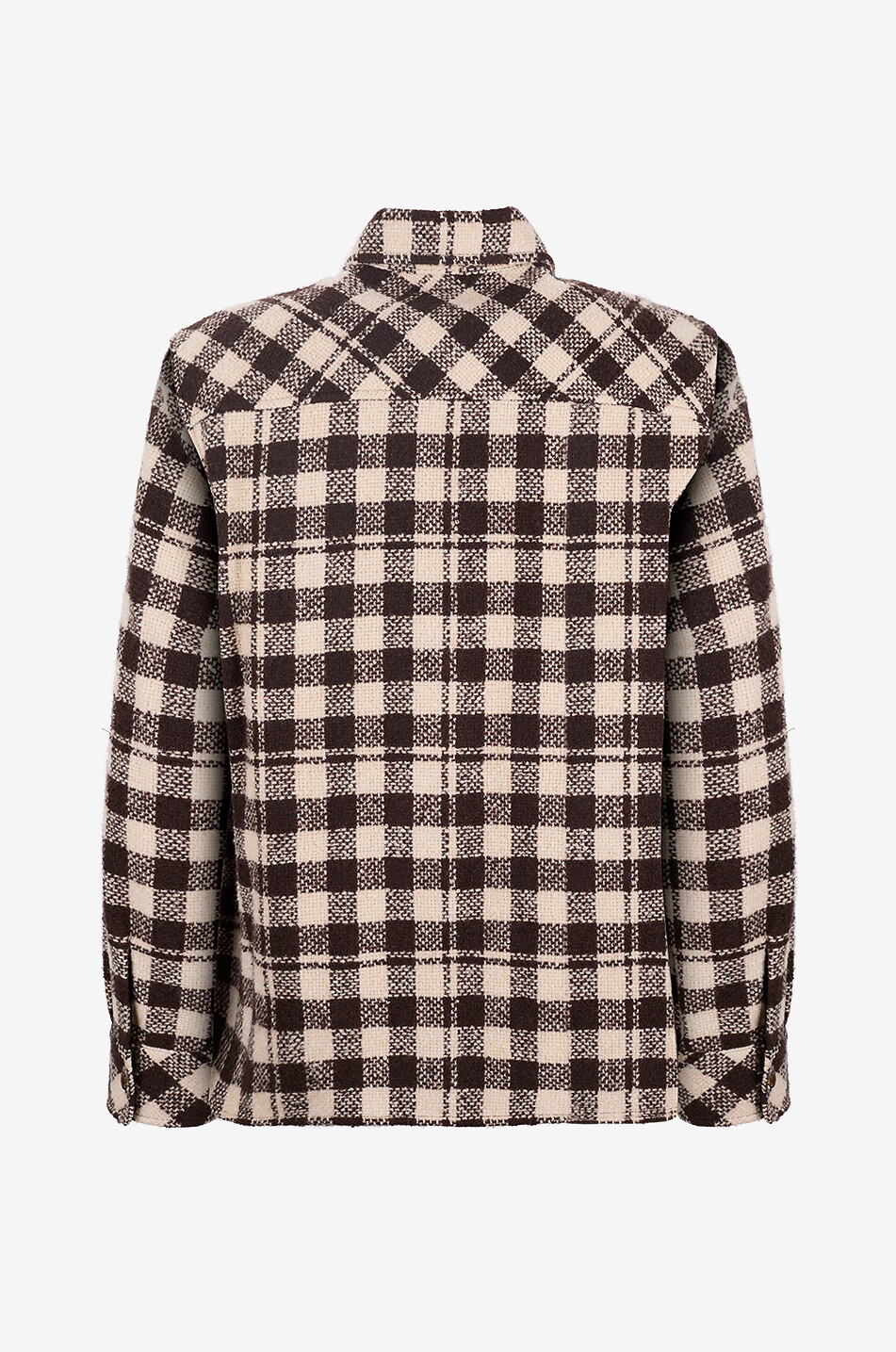 MONCLER Chemise à manches longues à carreaux en laine mélangée Femme MULTICOLORE 2