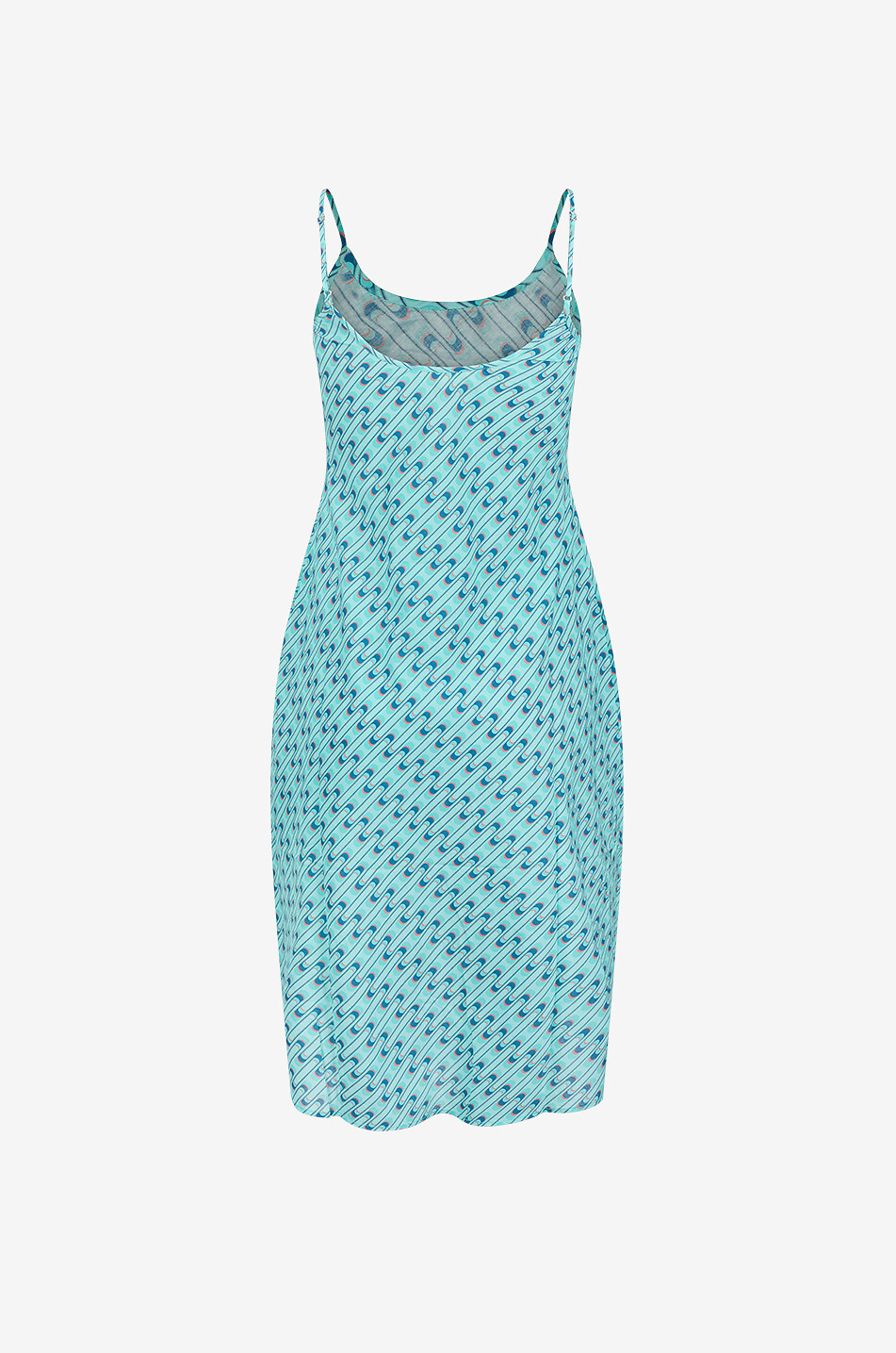 KARMA ON THE ROCKS Edo printed cotton short nightdress with straps Women LIGHT GREEN 2