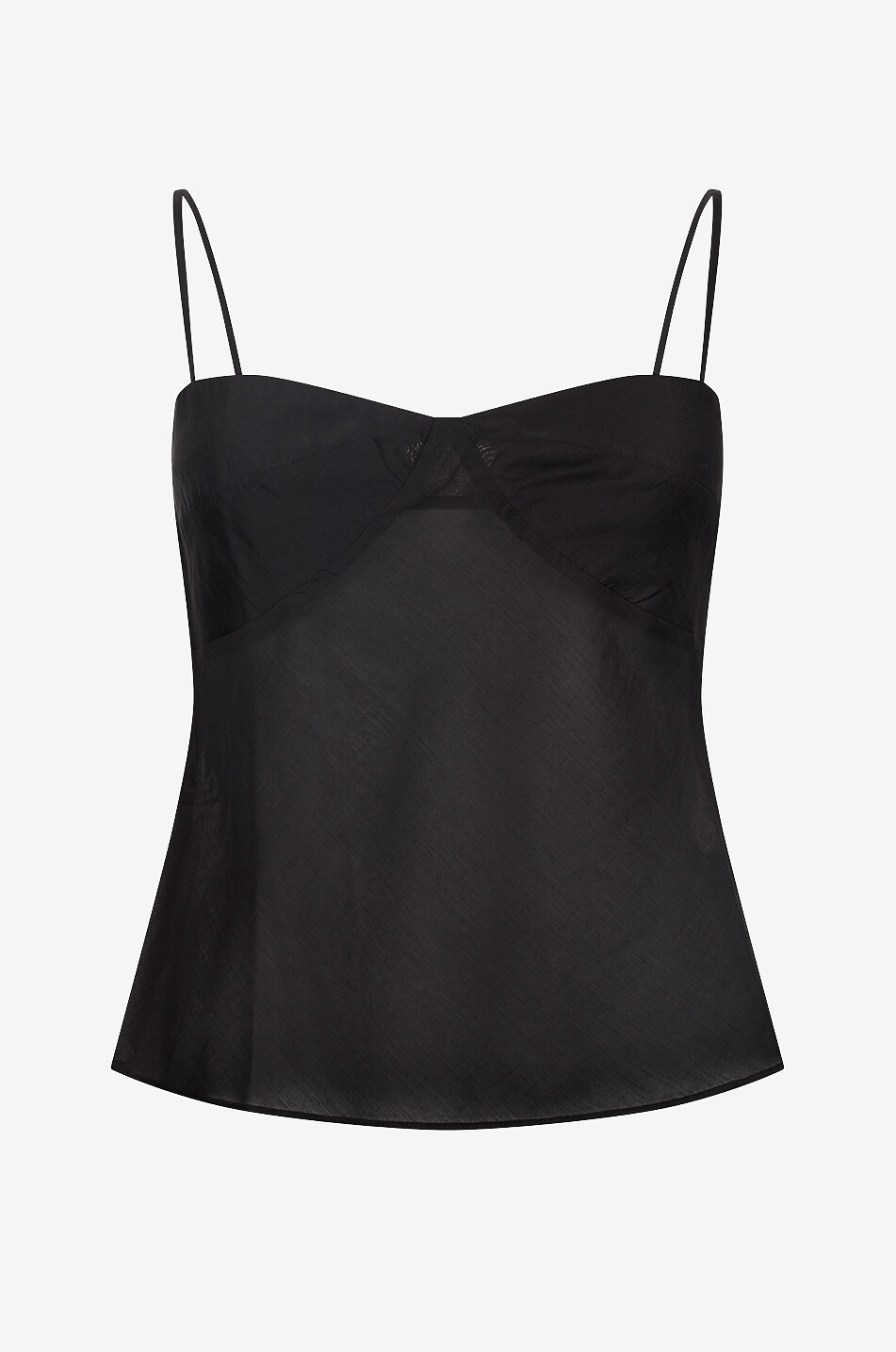REFORMATION Alouette satin sweetheart-neck camisole top Women BLACK 1