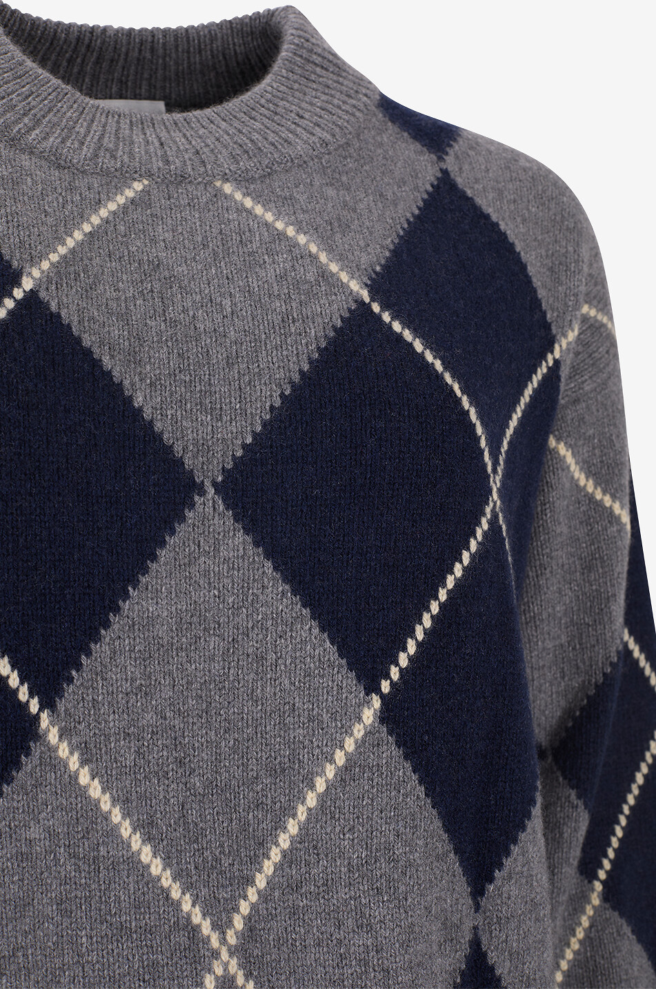 REFORMATION Cove oversized mixed cashmere check jumper Women MULTI COLOURED 7