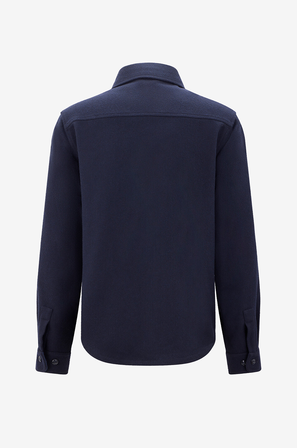 WOOLRICH Chemise à manches longues en flanelle de laine mélangée Homme BLEU FONCE 4