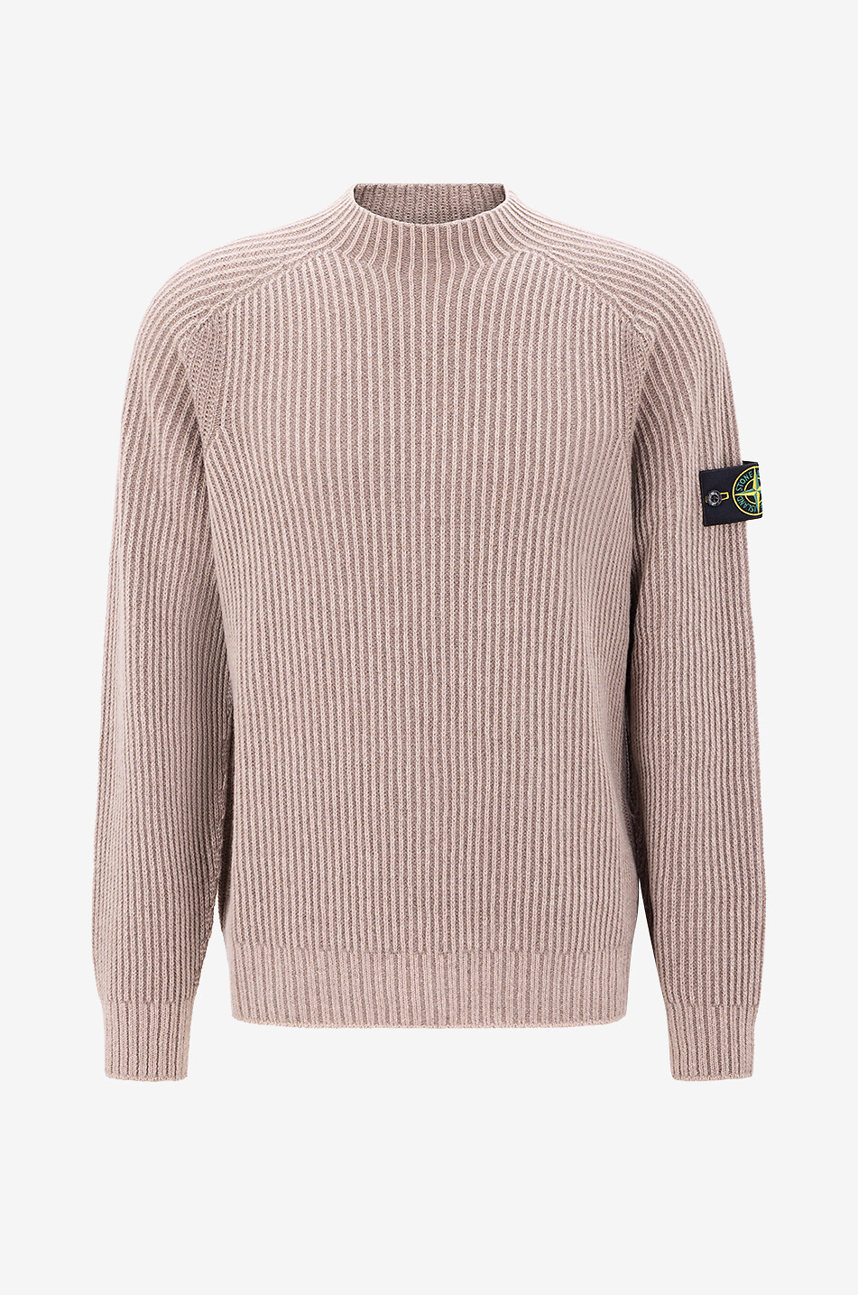 Gerippter Kaschmirpullover mit Rundhalsausschnitt 5100043