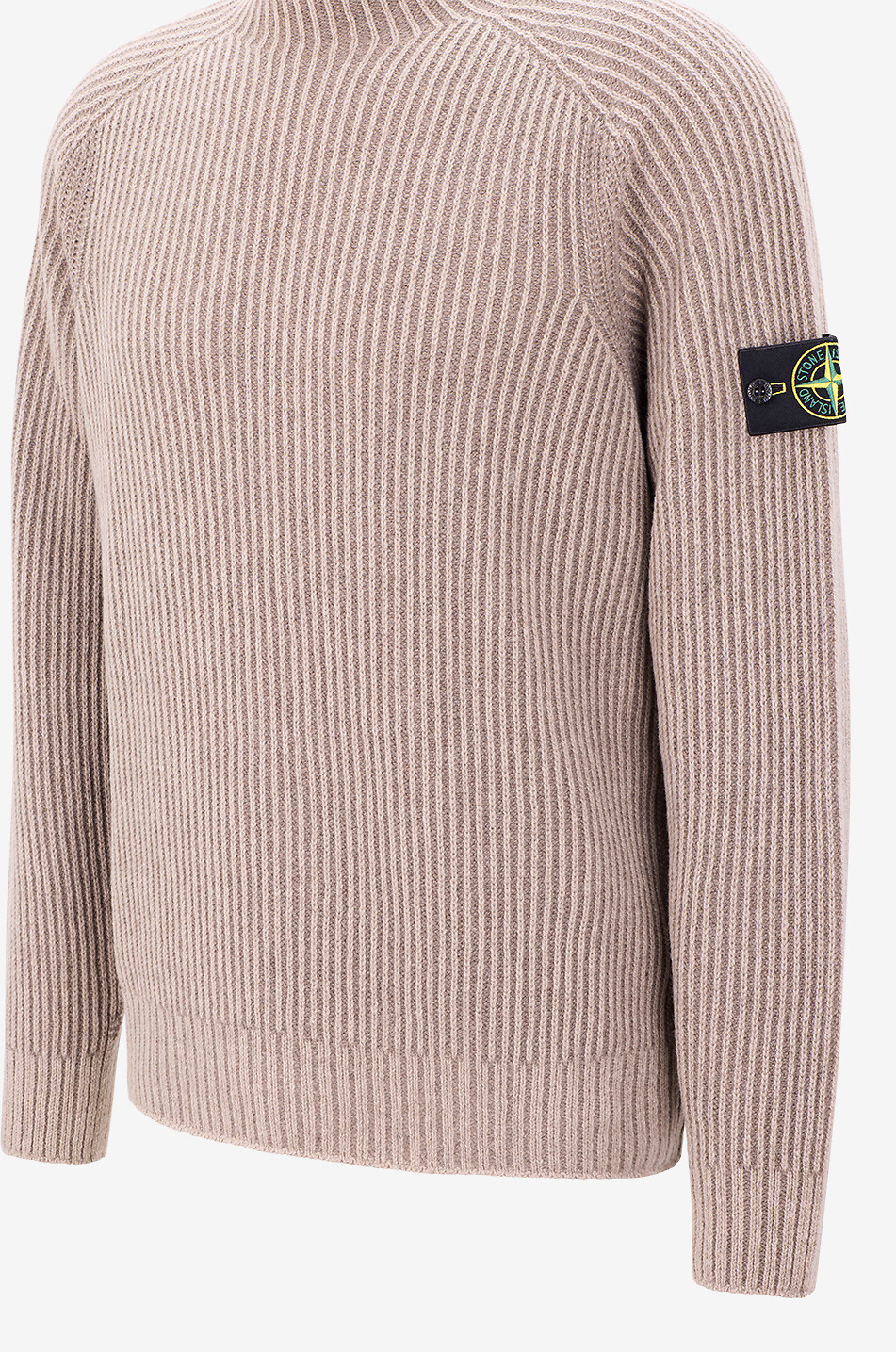 STONE ISLAND Gerippter Kaschmirpullover mit Rundhalsausschnitt 5100043 Herren Mittle beige 3