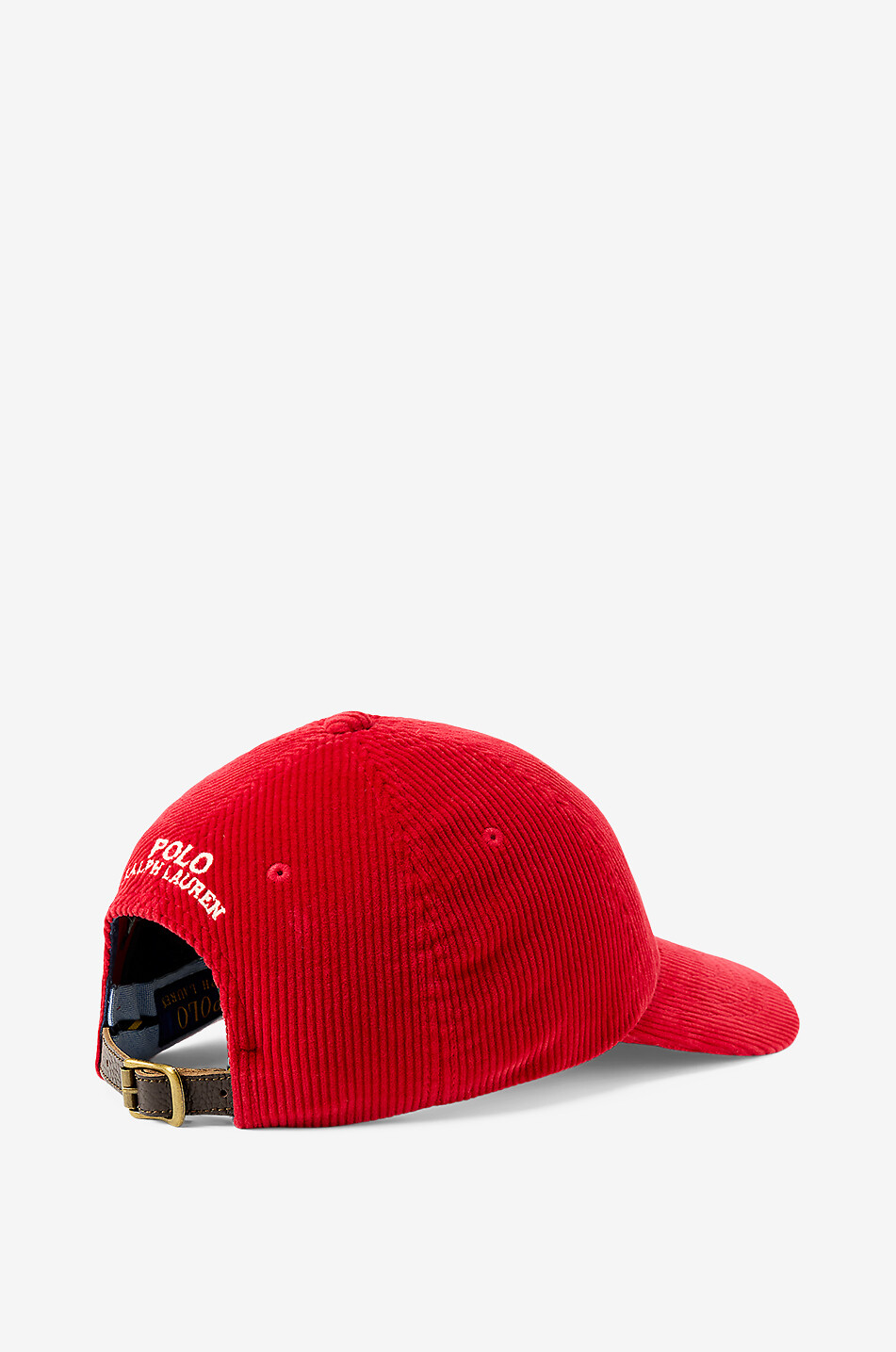 POLO RALPH LAUREN Pony corduroy baseball cap Men RED 2