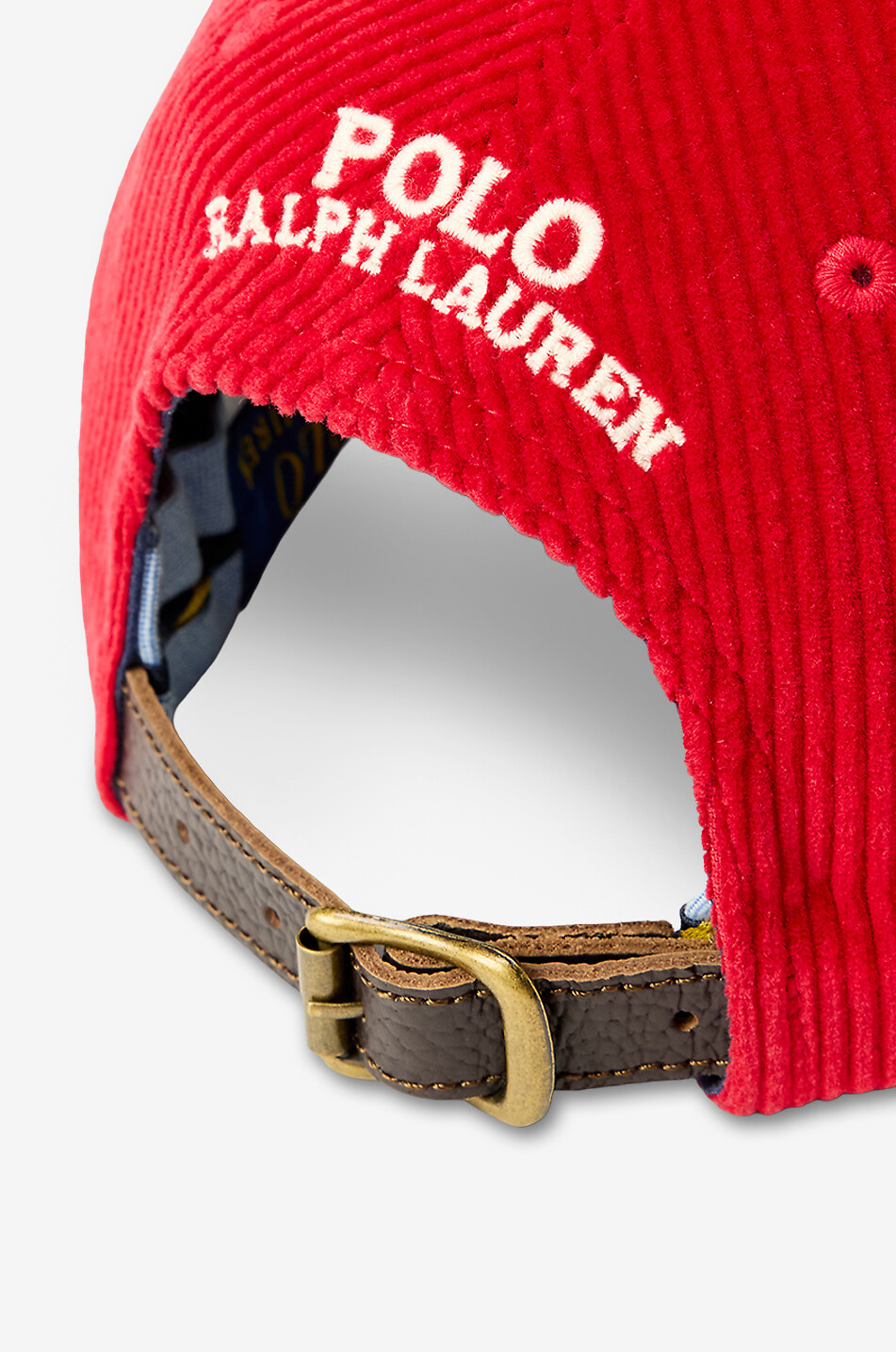 POLO RALPH LAUREN Pony corduroy baseball cap Men RED 3