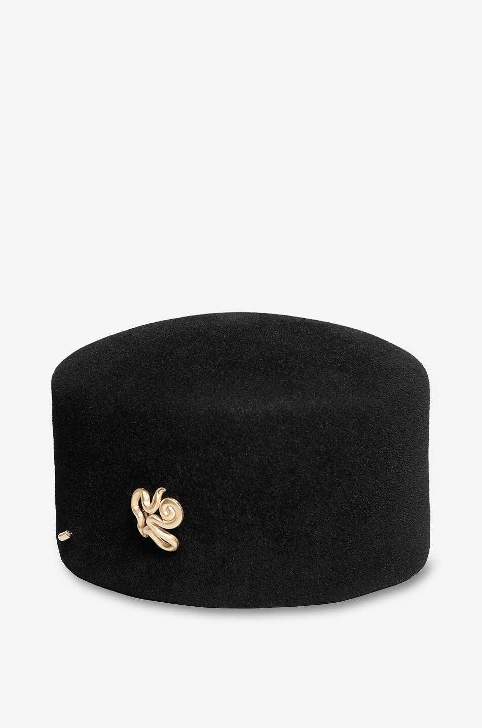 BY VANJA JOCIC Chapeau ovale à ornement décoratif Femme NOIR 2