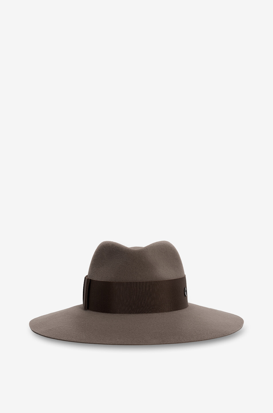 BY VANJA JOCIC Chapeau à large bord à ruban grosgrain Femme MARRON 1