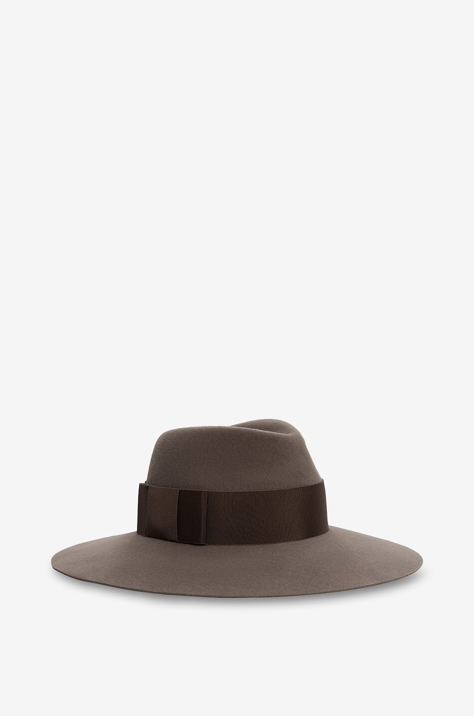 BY VANJA JOCIC Chapeau à large bord à ruban grosgrain Femme MARRON 2