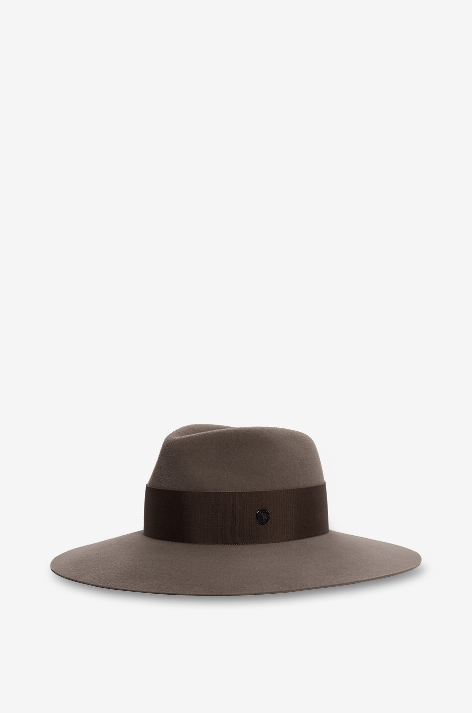 BY VANJA JOCIC Chapeau à large bord à ruban grosgrain Femme MARRON 3