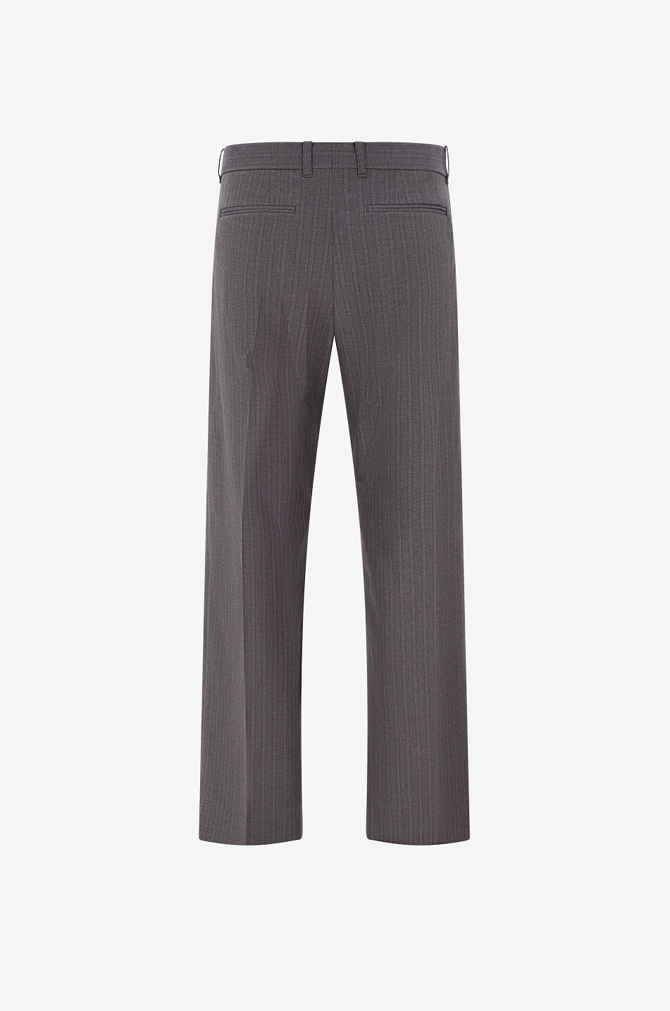 OUR LEGACY Bootcut pinstripe virgin wool and cotton trousers Men BROWN 2