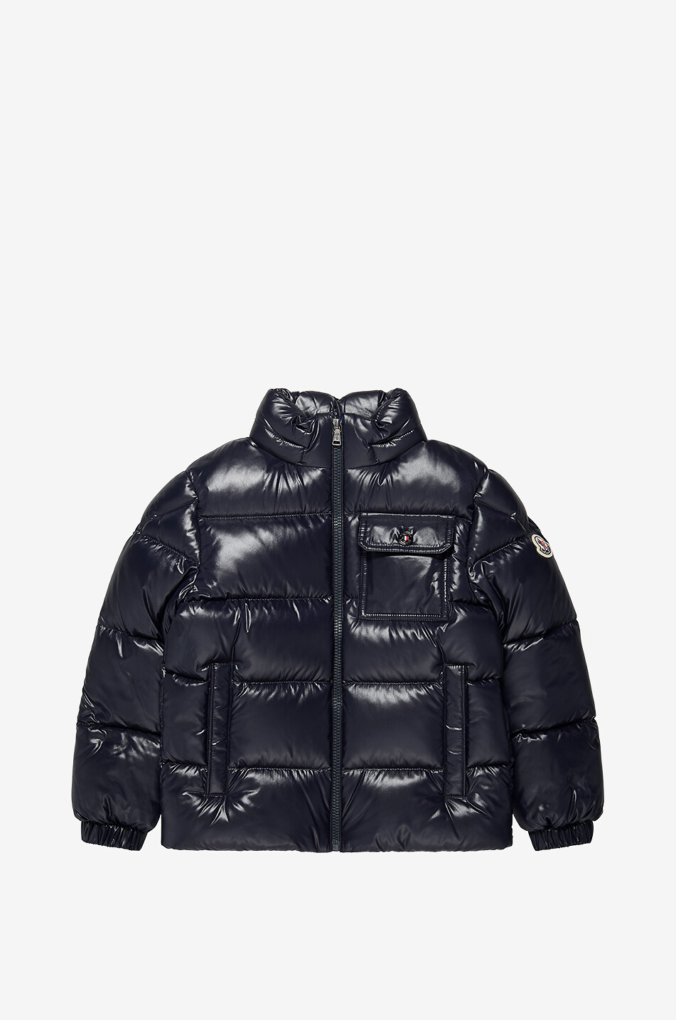 Alaxios boy's short technical glossy fabric puffer jacket