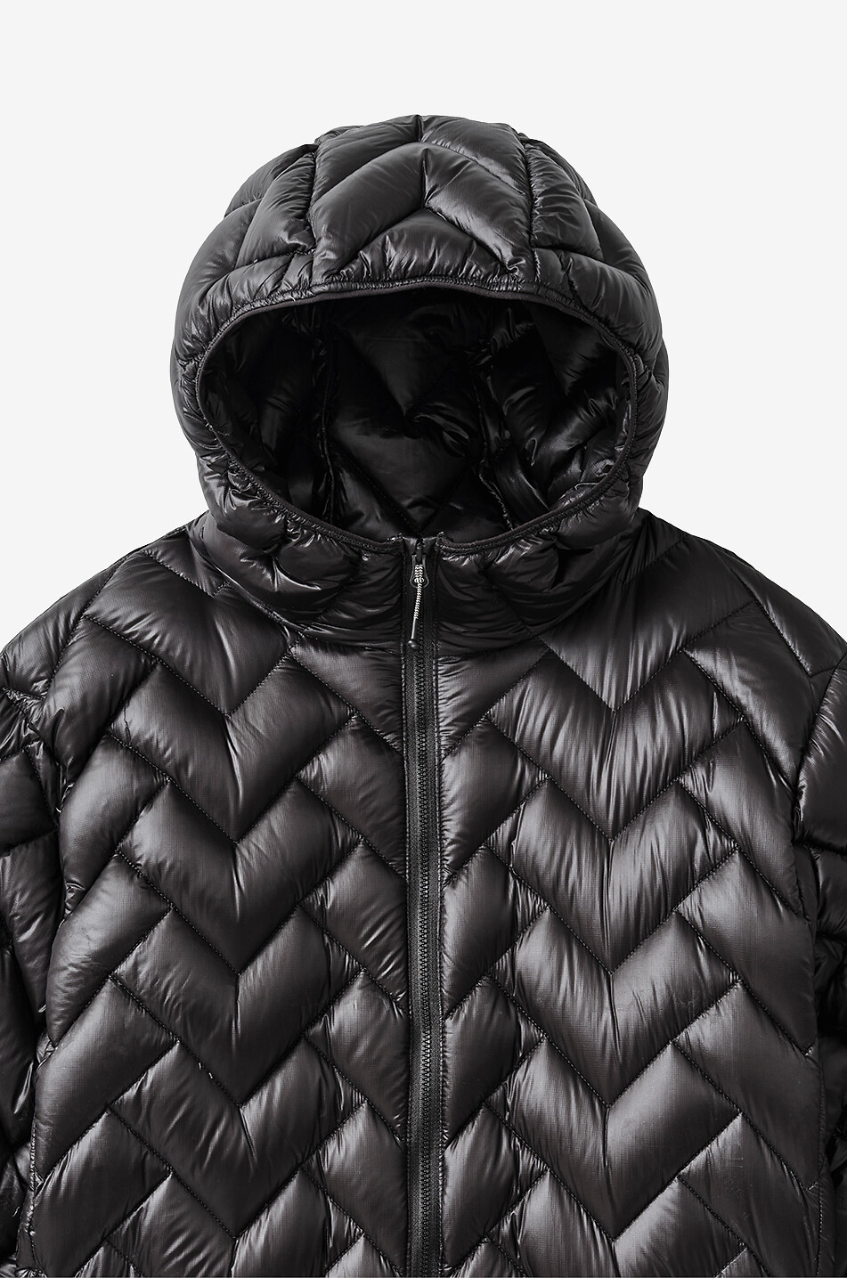 BLACKCROWS Kurze Steppjacke mit Kapuze im Chevronmuster Plumis Micro Down Herren SCHWARZ 2