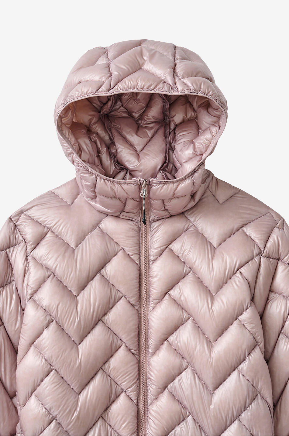 BLACKCROWS Kurze Steppjacke mit Kapuze im Chevronmuster Plumis Micro Damen MITTELROSA 2