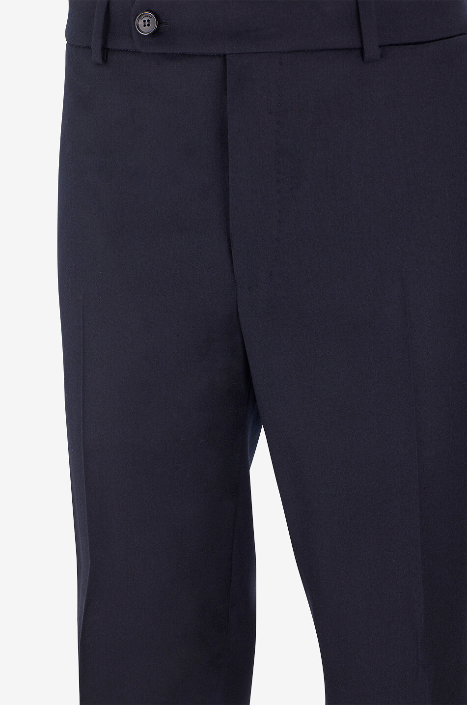 INCOTEX Pattern 54 mixed virgin wool flannel straight-leg trousers Men DARK BLUE 3