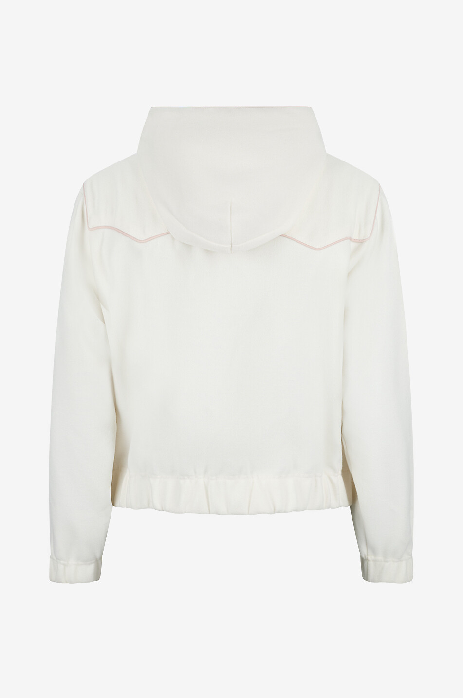 MONCLER GRENOBLE Sweat-shirt à capuche en polaire à poche kangourou Femme BLANC CASSE 2