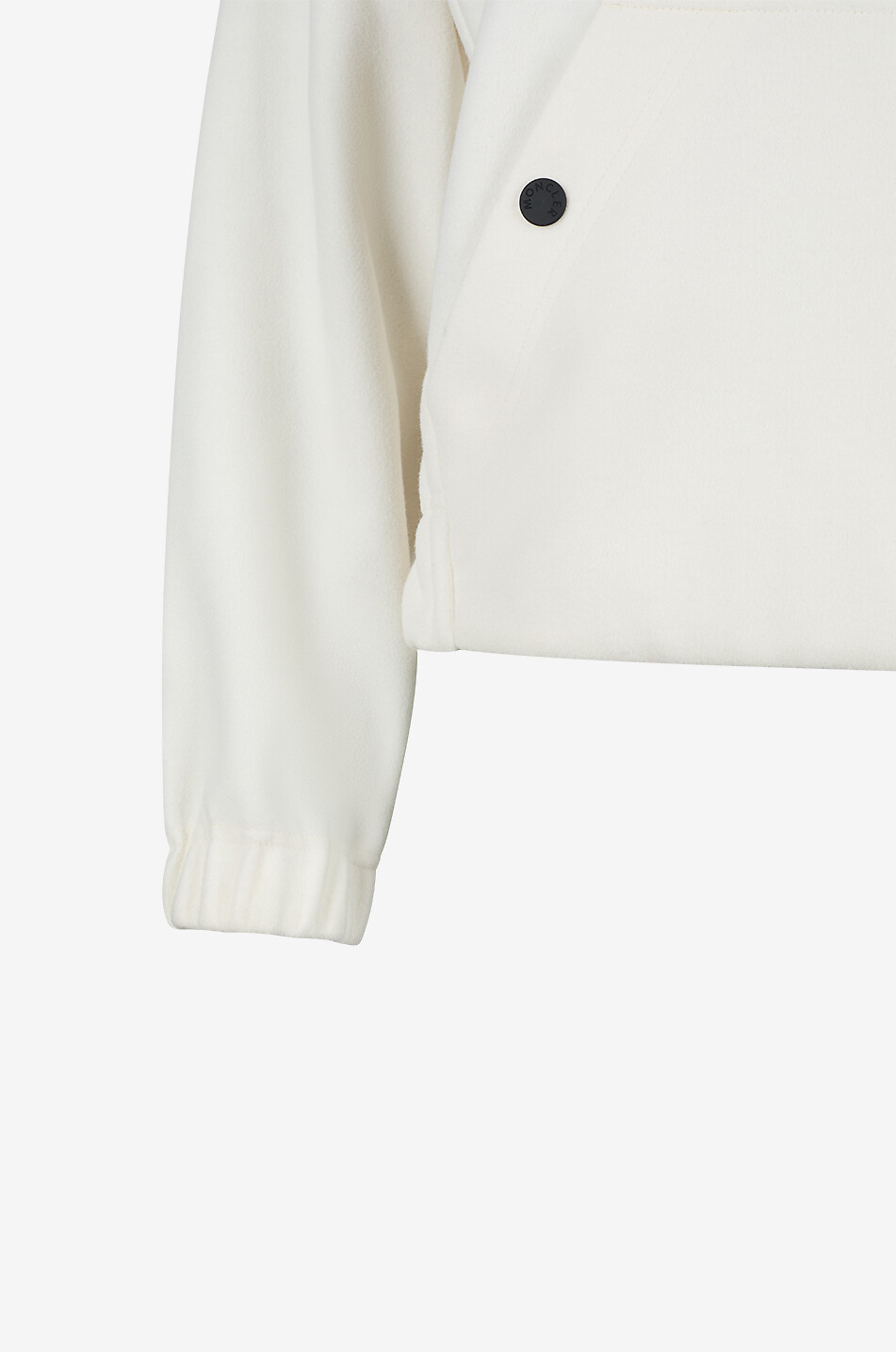 MONCLER GRENOBLE Sweat-shirt à capuche en polaire à poche kangourou Femme BLANC CASSE 3