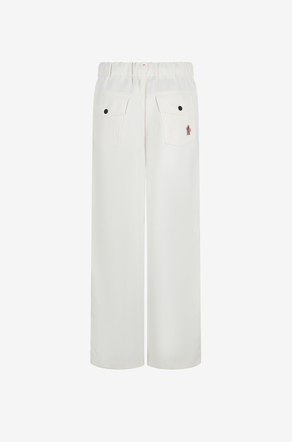 MONCLER GRENOBLE Pantalon de jogging large en flanelle Femme BLANC CASSE 2