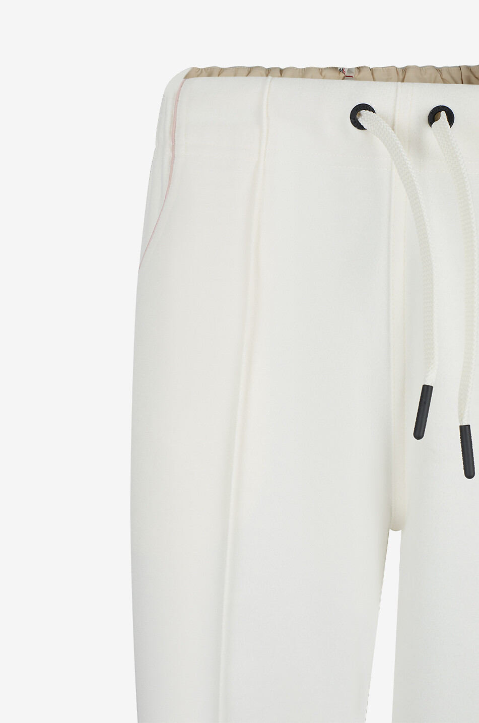 MONCLER GRENOBLE Pantalon de jogging large en flanelle Femme BLANC CASSE 3