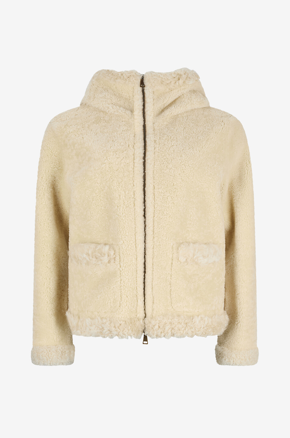Kurze Kapuzenjacke aus Lammfell Leuctre