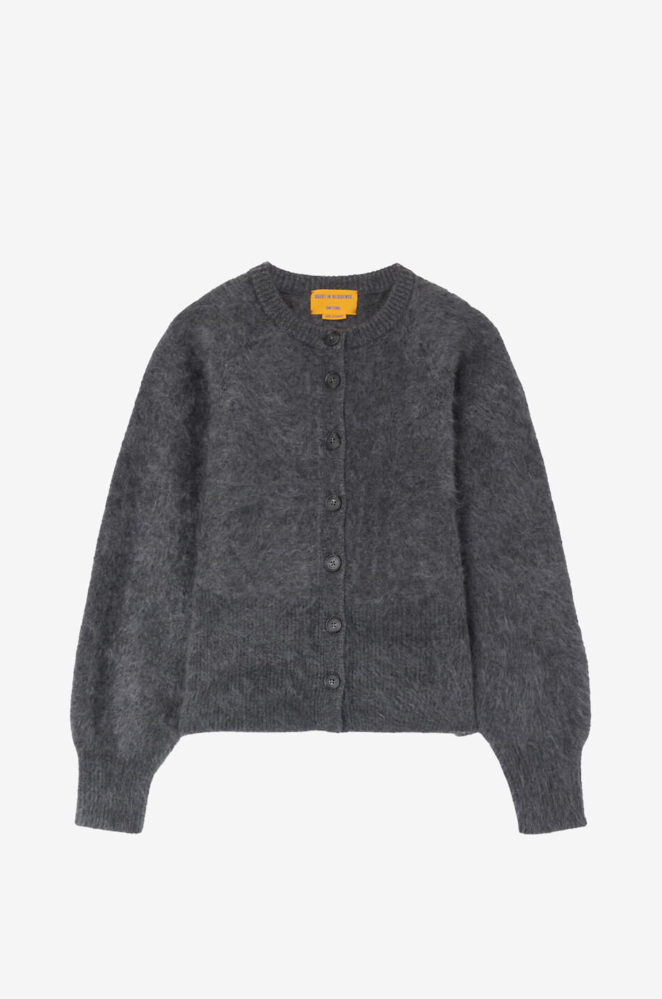 GUEST IN RESIDENCE Cardigan mit Rundhalsausschnitt aus gebürstetem Kaschmir Grizzly Sculpted Damen DUNKELGRAU 1
