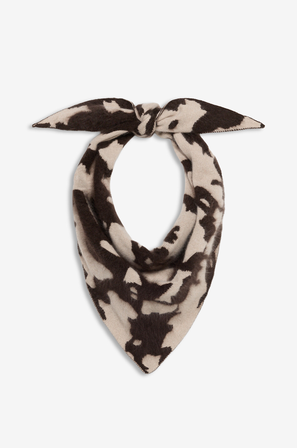Grizzly Cowhide Wild animal-print cashmere square scarf