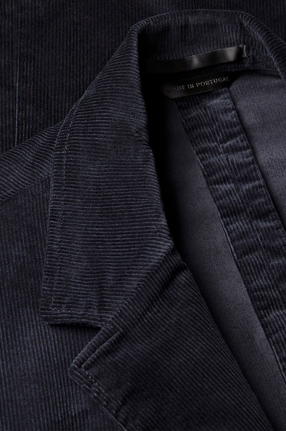 SUNSPEL Velvet fitted blazer in cotton corduroy Men DARK BLUE 4
