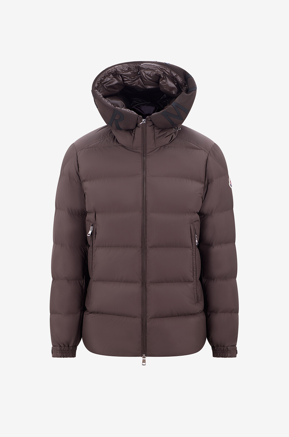 MONCLER Kurze Daunenjacke mit Kapuze aus Funktionsgewebe Orvelle Herren DUNKELBRAUN 1