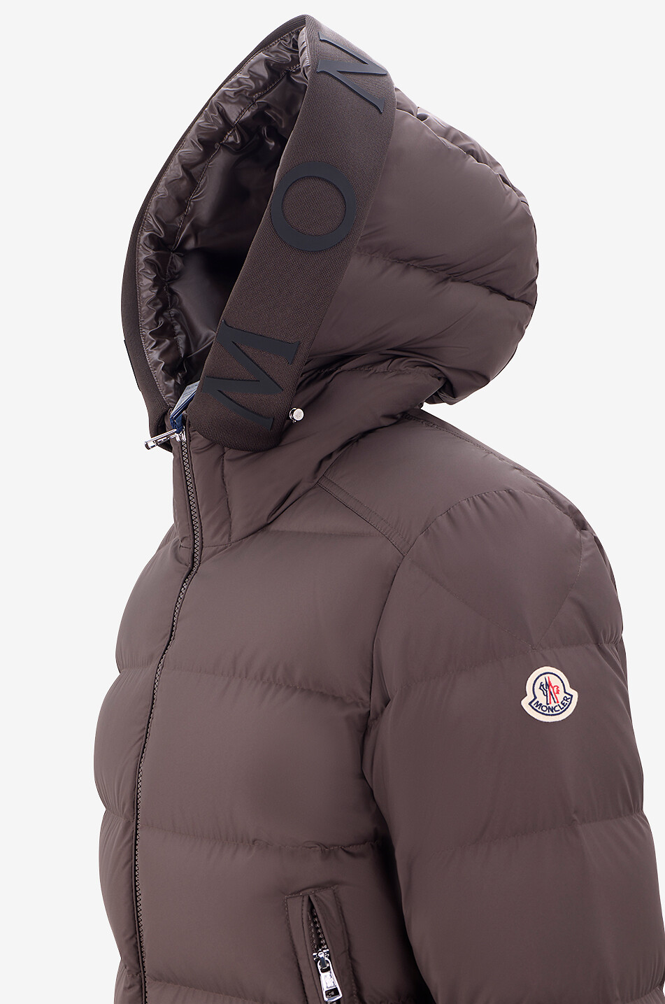 MONCLER Kurze Daunenjacke mit Kapuze aus Funktionsgewebe Orvelle Herren DUNKELBRAUN 2