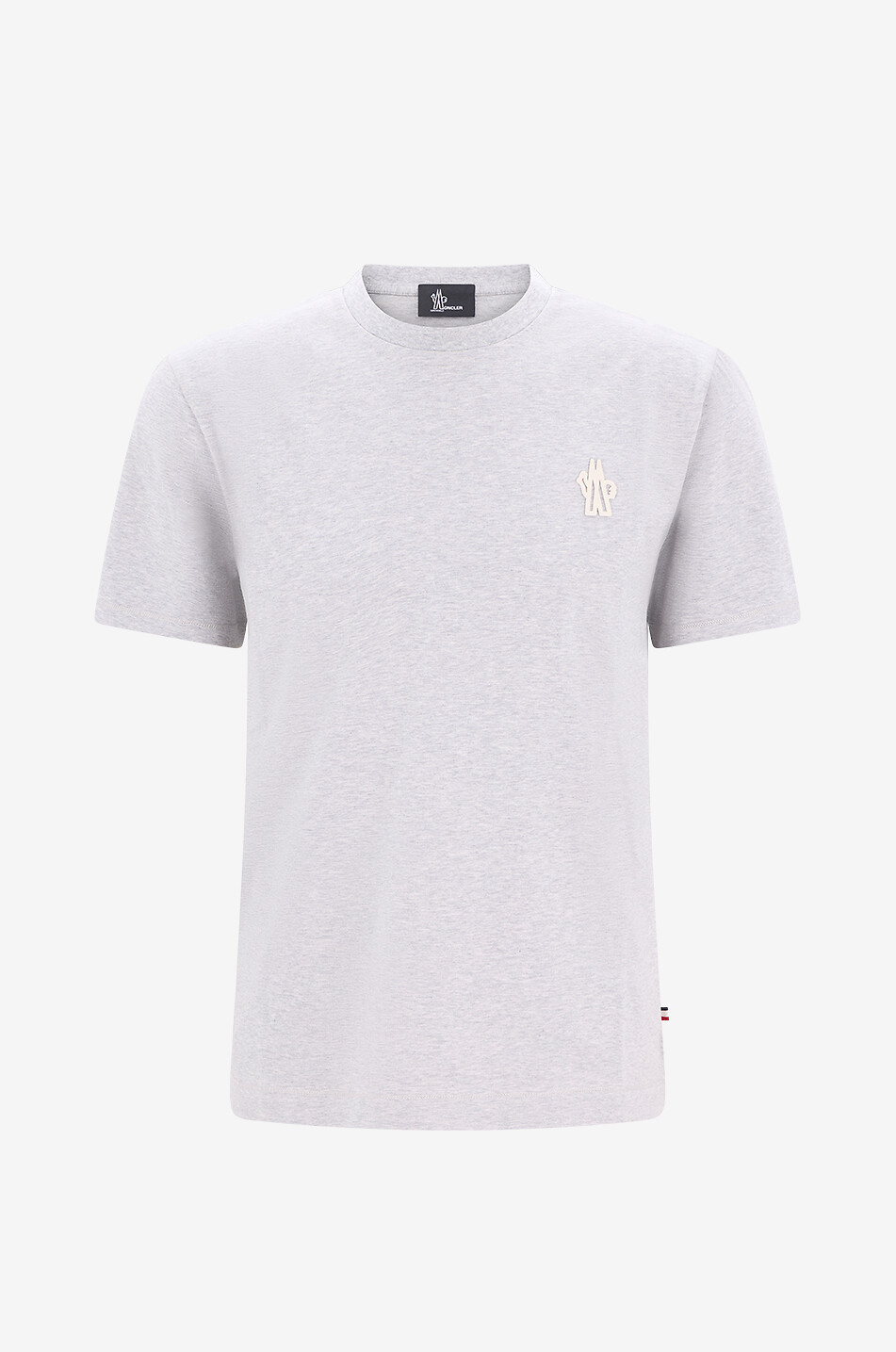 T-shirt à col rond en coton à logo brodé