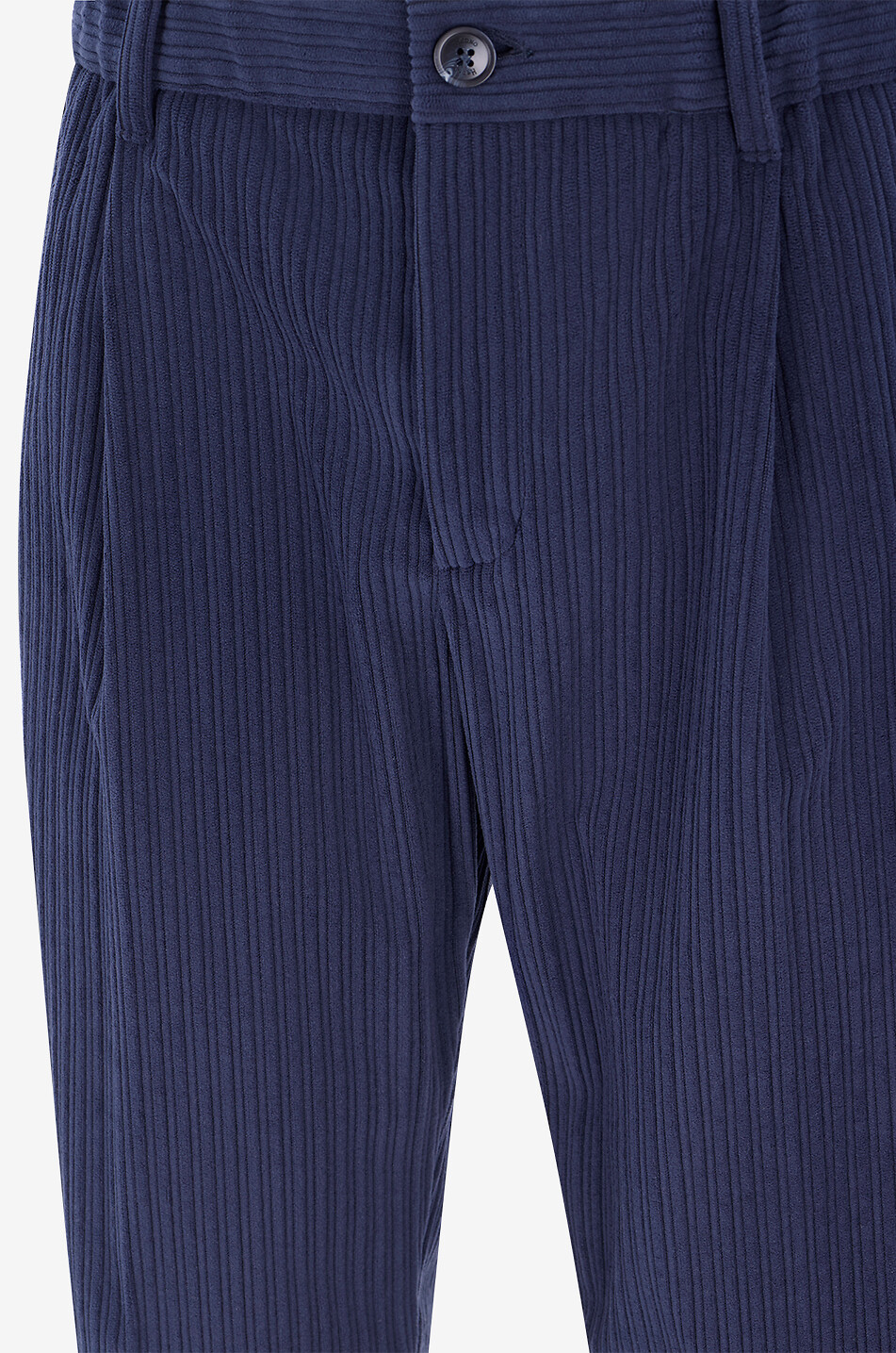 HERNO Pleated corduroy trousers Men DARK BLUE 3