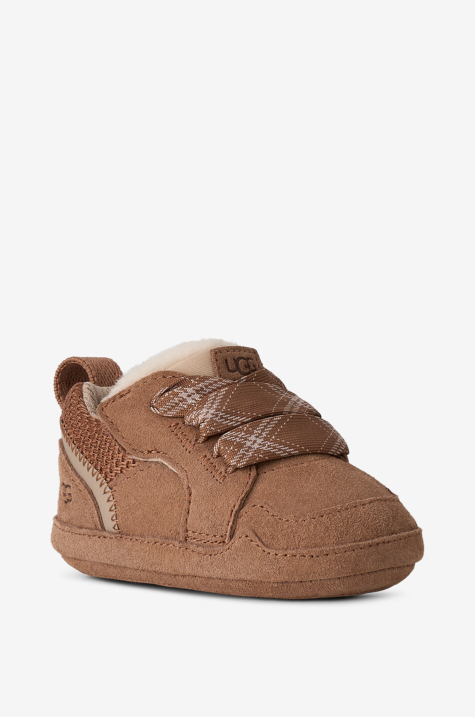 UGG Basket bébé en daim mélangé à scratch Lowmel Bébé CAMEL 1