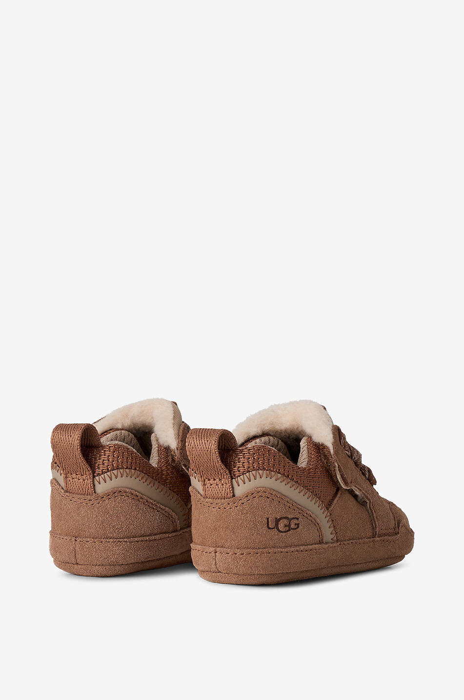 UGG Basket bébé en daim mélangé à scratch Lowmel Bébé CAMEL 4