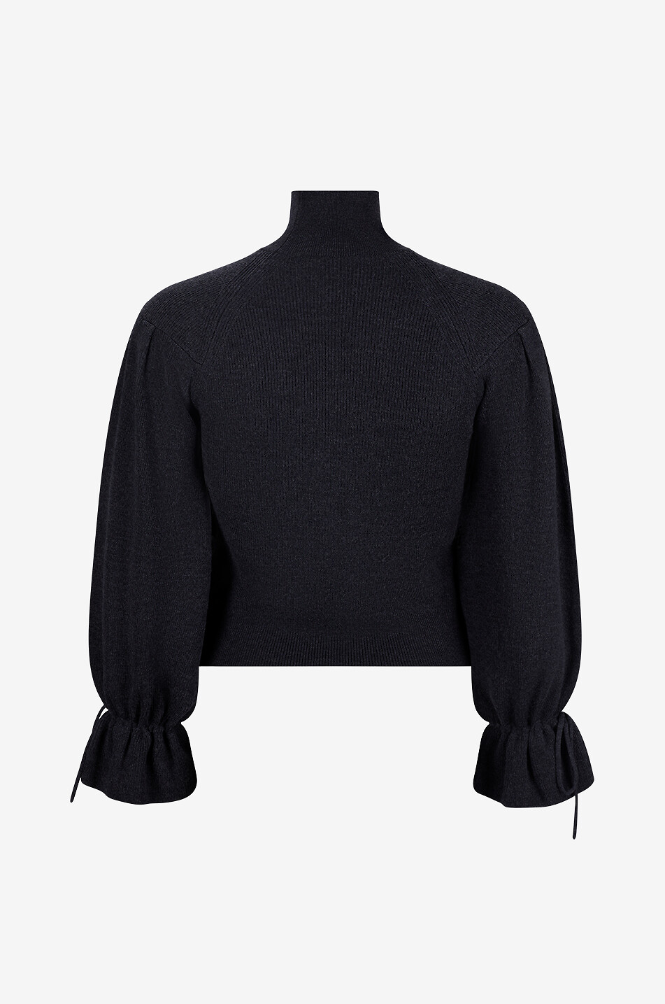 ULLA JOHNSON Camille wool turtleneck pullover with puff sleeves Women DARK GREY 2