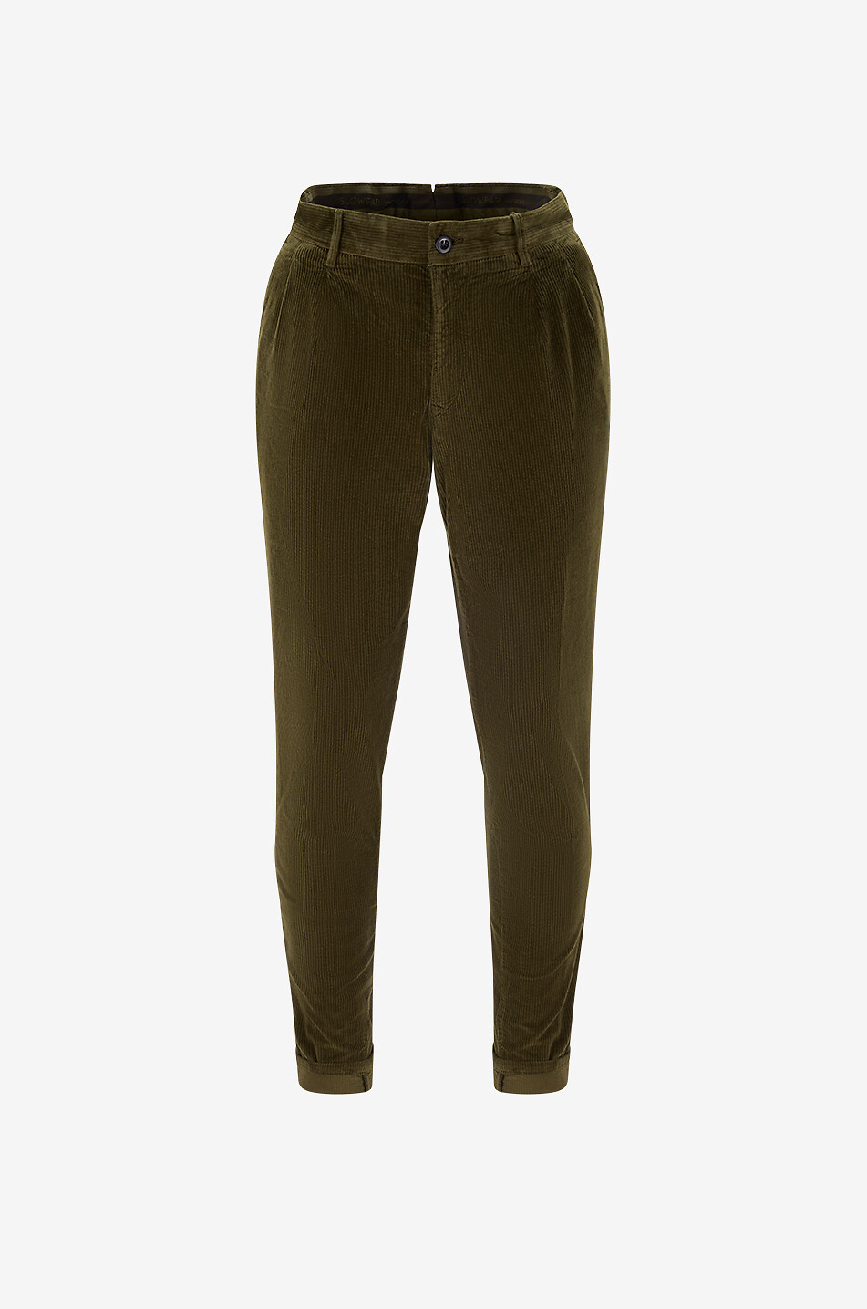 INCOTEX Straight-leg cotton corduroy trousers Men DARK GREEN 1