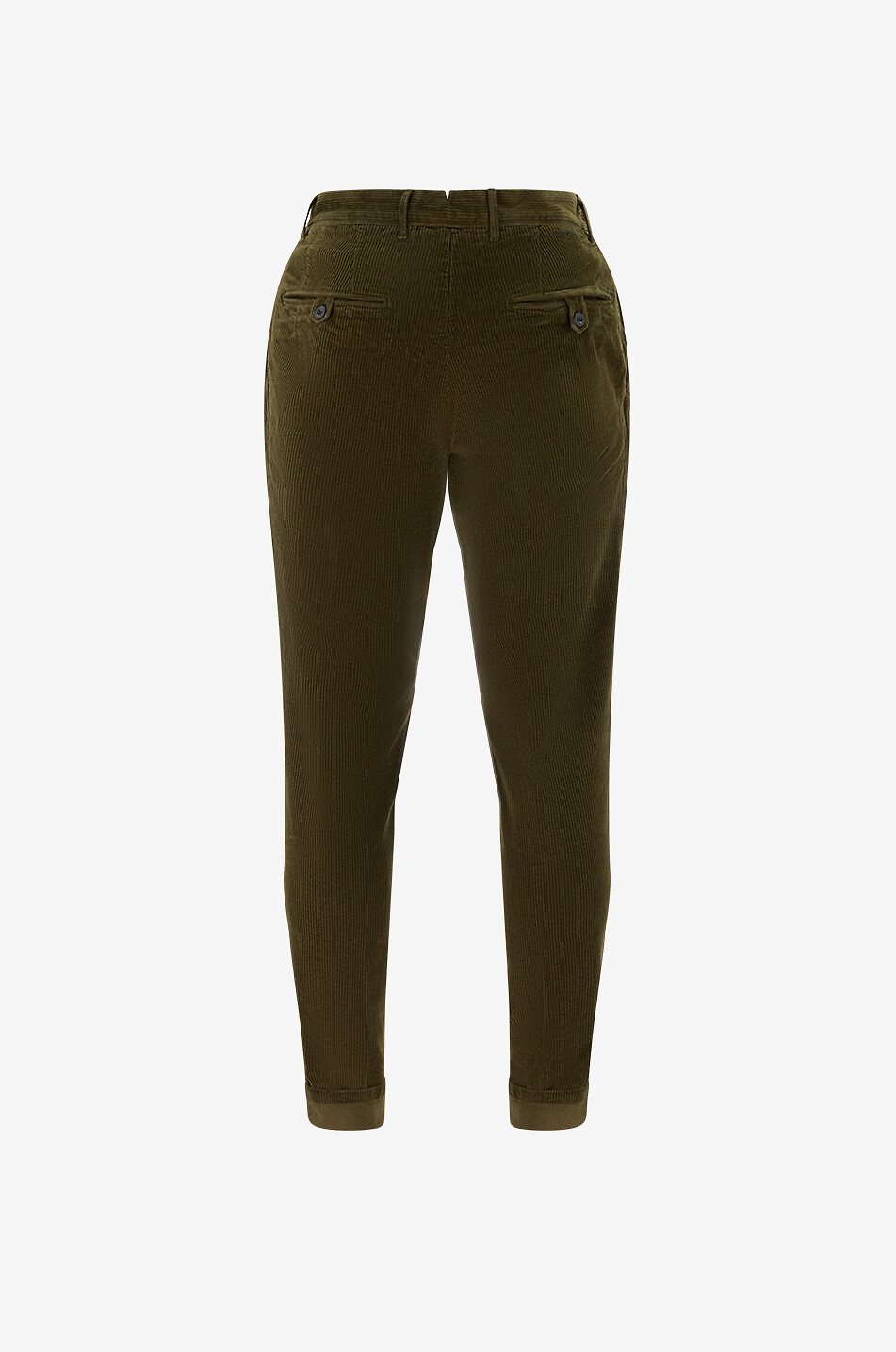 INCOTEX Straight-leg cotton corduroy trousers Men DARK GREEN 2