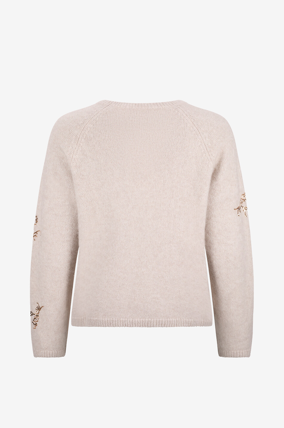 HEMISPHERE Cashmere-blend sequin-embellished round-neck pullover Women BROWN 2