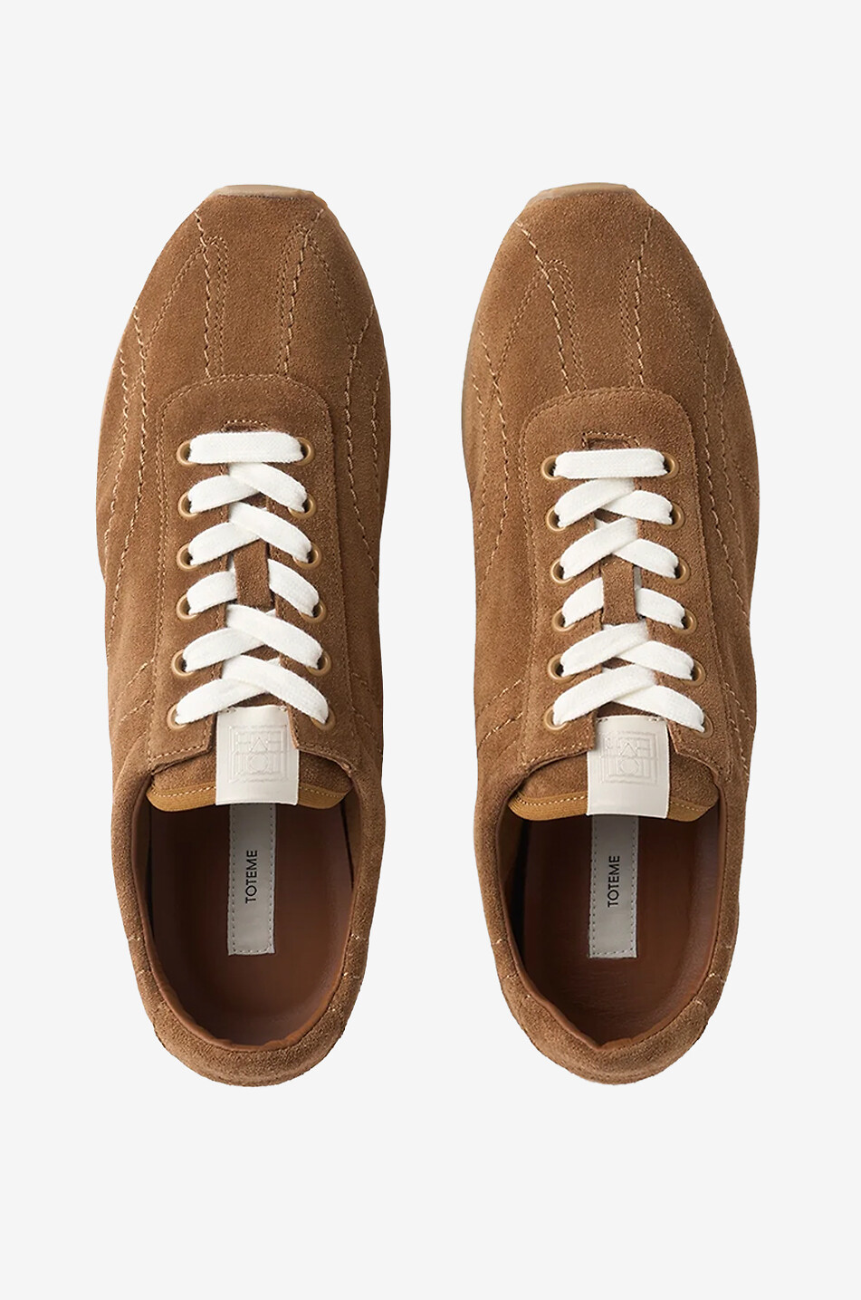 TOTEME Niedrige Schnürsneakers aus Wildleder Flex Suede Damen BRAUN 2