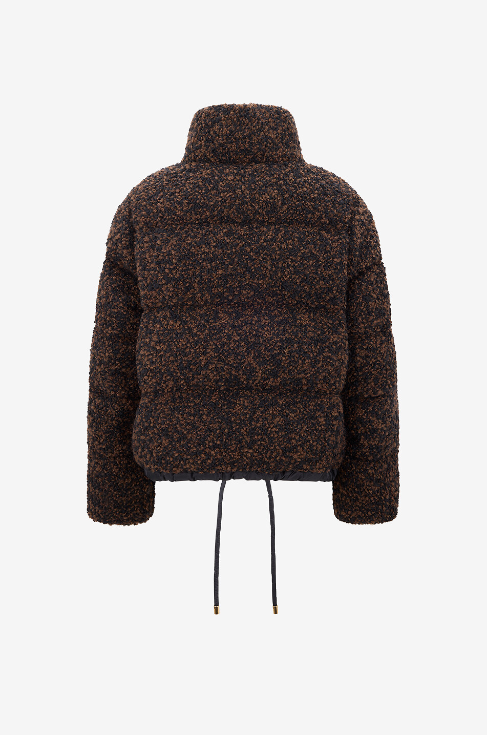 MONCLER Kurze Stehkragendaunenjacke aus Wollmischung Trascendance Damen SCHWARZ 2