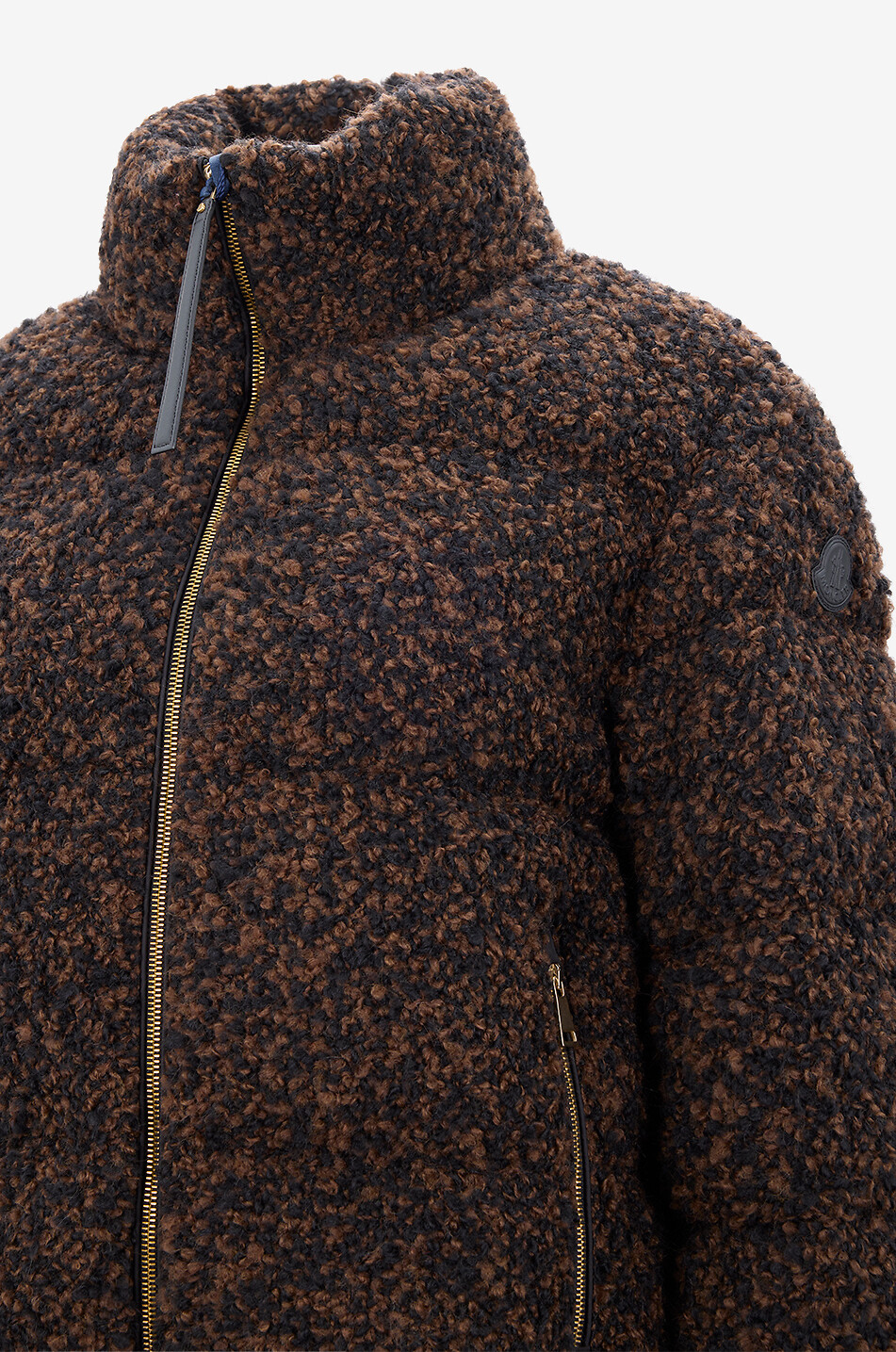 MONCLER Kurze Stehkragendaunenjacke aus Wollmischung Trascendance Damen SCHWARZ 3