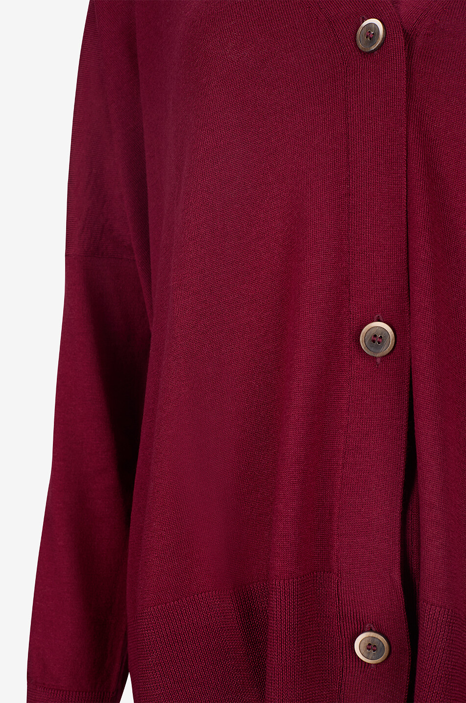 BONGENIE Gerader Cardigan aus Jersey-Stoff Tasmania Damen DUNKELROT 3