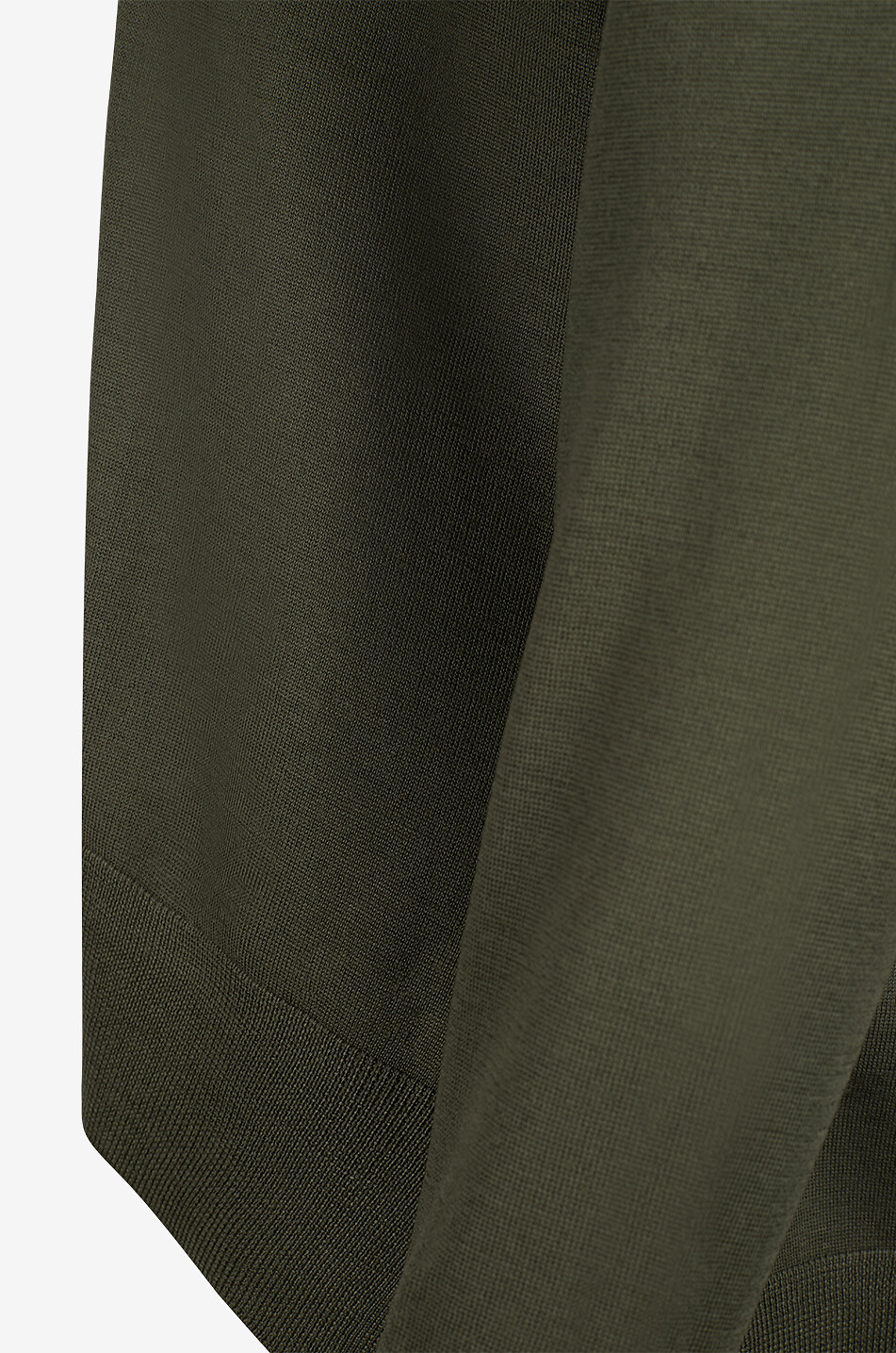 BONGENIE Round-neck jersey pullover with side slits Women DARK GREEN 3