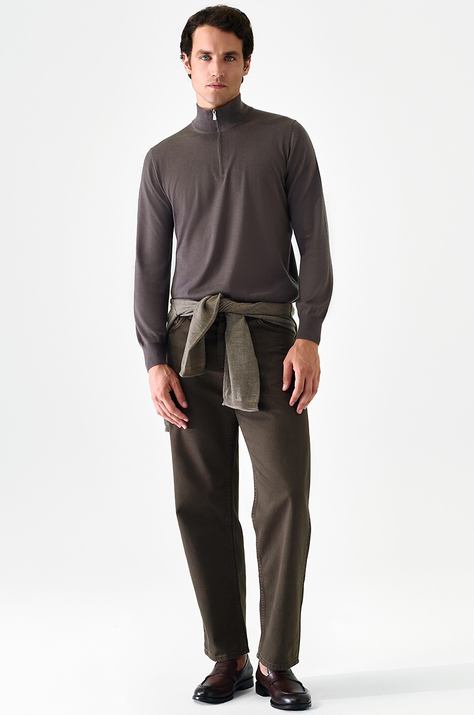 NN07 Jean droit décontracté en denim épais Otis Homme MARRON FONCÉ 5