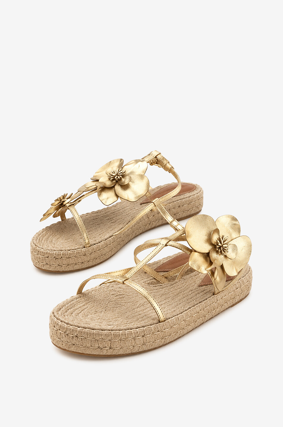 ZIMMERMANN Flache Espadrilles aus Metallicleder Orchid Damen GOLDEN 5
